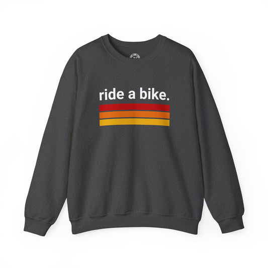 Ride a Bike Sweatshirt | Gildan 18000 Heavy Blend | Minimalist Cycling Crewneck | Bike Lifestyle Pullover