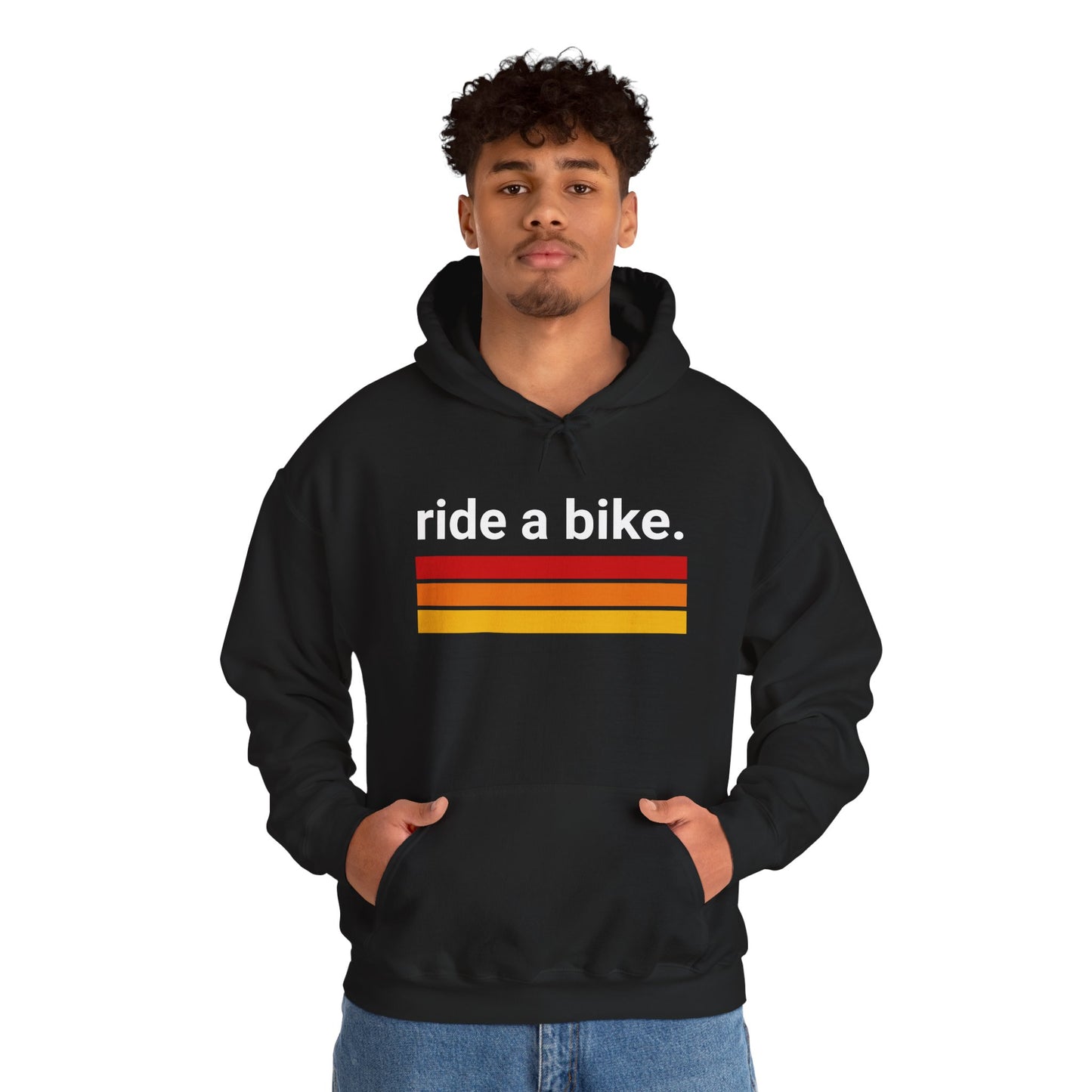 Ride a Bike Hoodie | Gildan 18500 Heavy Blend | Minimalist Cycling Hoodie | Bike Lifestyle Sweatshirt