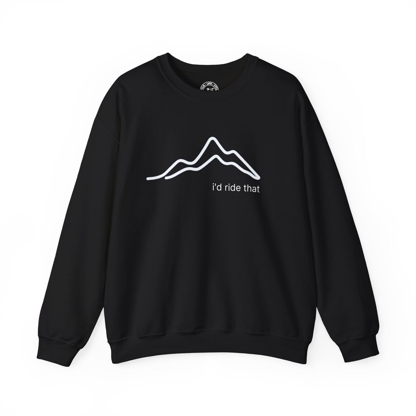 I’d Ride That Cycling Sweatshirt | Gildan 18000 Heavy Blend | Elevation Profile Bike Crewneck | Cycling Lifestyle Pullover