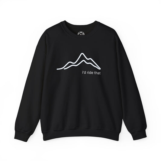 I’d Ride That Cycling Sweatshirt | Gildan 18000 Heavy Blend | Elevation Profile Bike Crewneck | Cycling Lifestyle Pullover