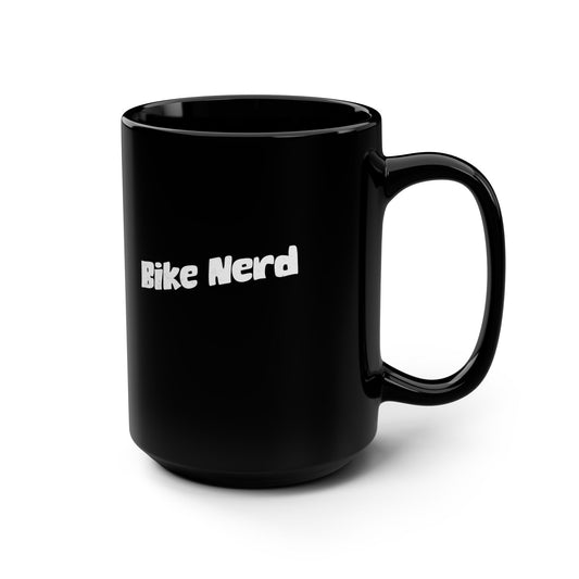Bike Nerd Black Mug, 15oz