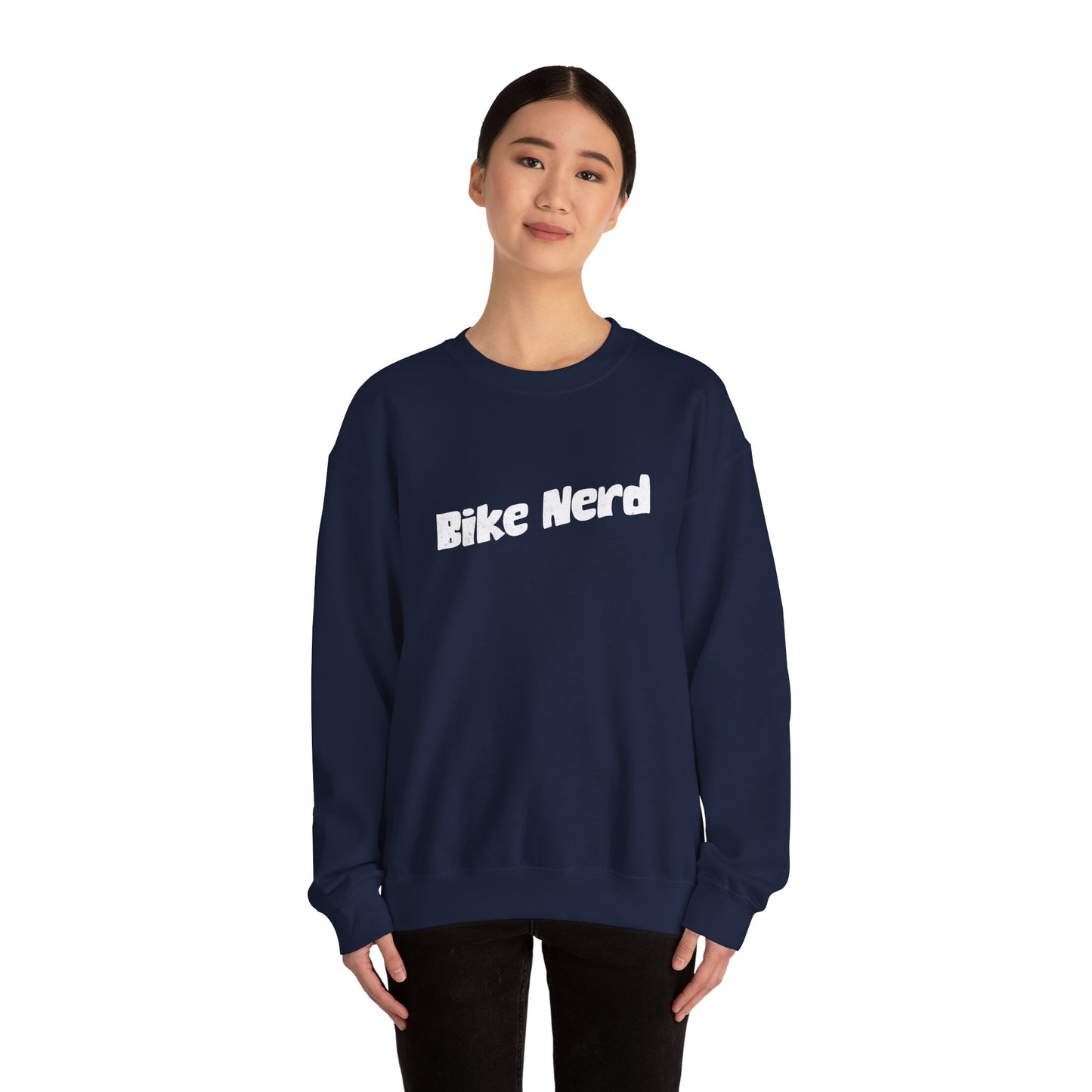 Bike Nerd Sweatshirt | Gildan 18000 Heavy Blend | Cycling Humor Crewneck | Bike Lifestyle Pullover