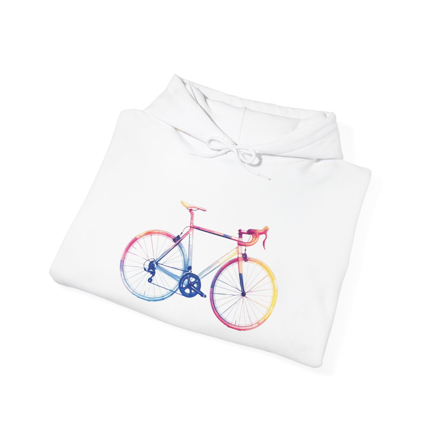 Colorful Road Bike Hoodie | Gildan 18500 Heavy Blend | Artistic Cycling Hoodie | Bike Graphic Sweatshirt