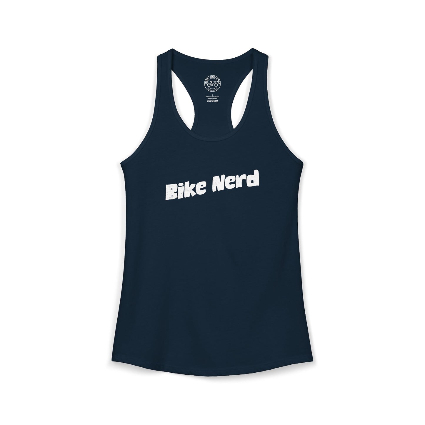 Bike Nerd Racerback Tank | Next Level 1533 Ideal Racerback | Cycling Humor Tank Top | Bike Lifestyle Women’s Tank