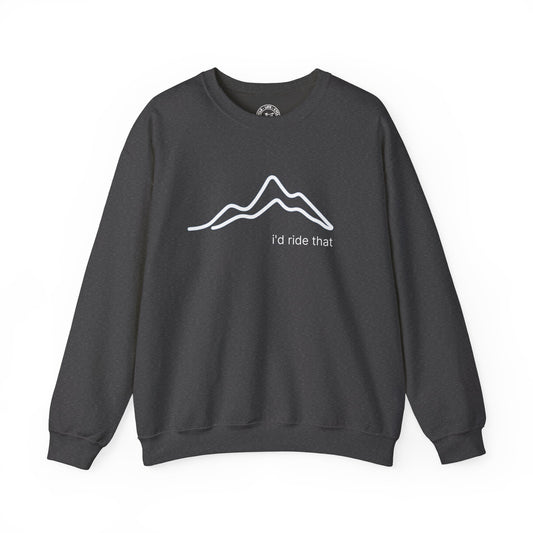 I’d Ride That Cycling Sweatshirt | Gildan 18000 Heavy Blend | Elevation Profile Bike Crewneck | Cycling Lifestyle Pullover