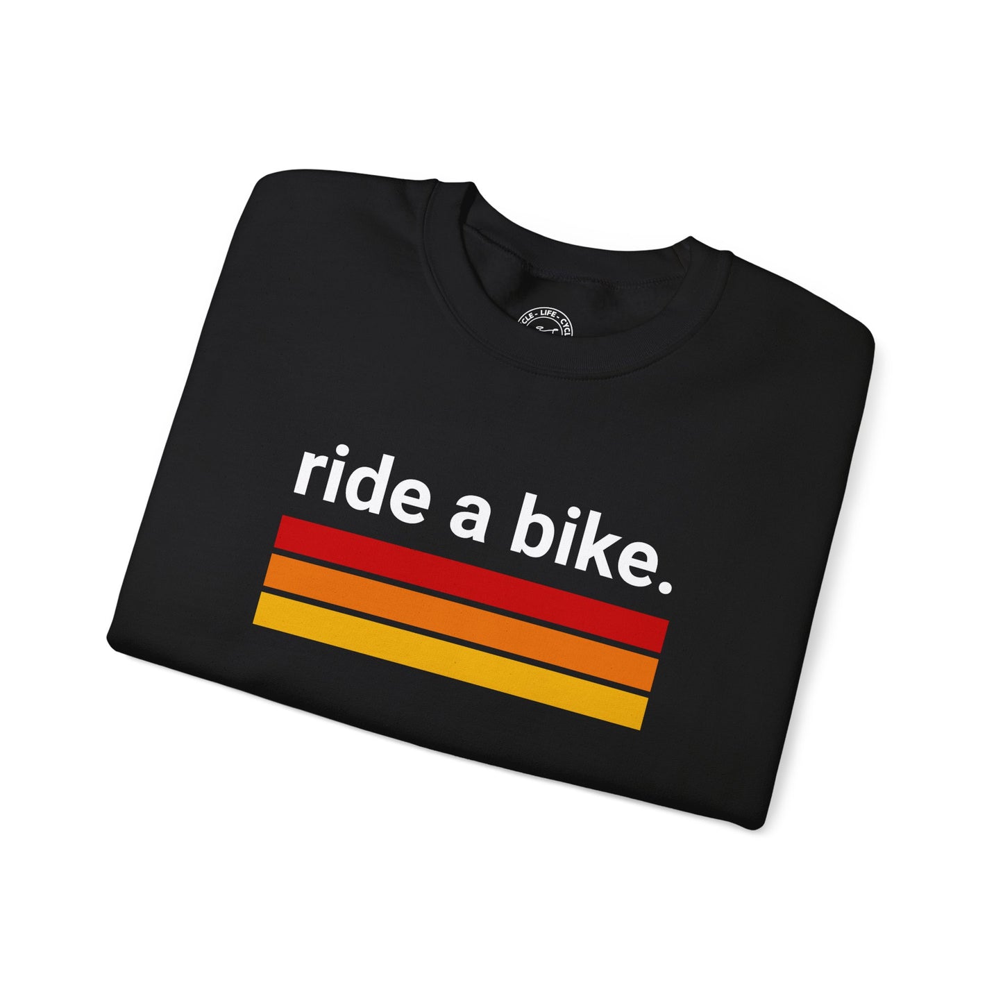 Ride a Bike Sweatshirt | Gildan 18000 Heavy Blend | Minimalist Cycling Crewneck | Bike Lifestyle Pullover