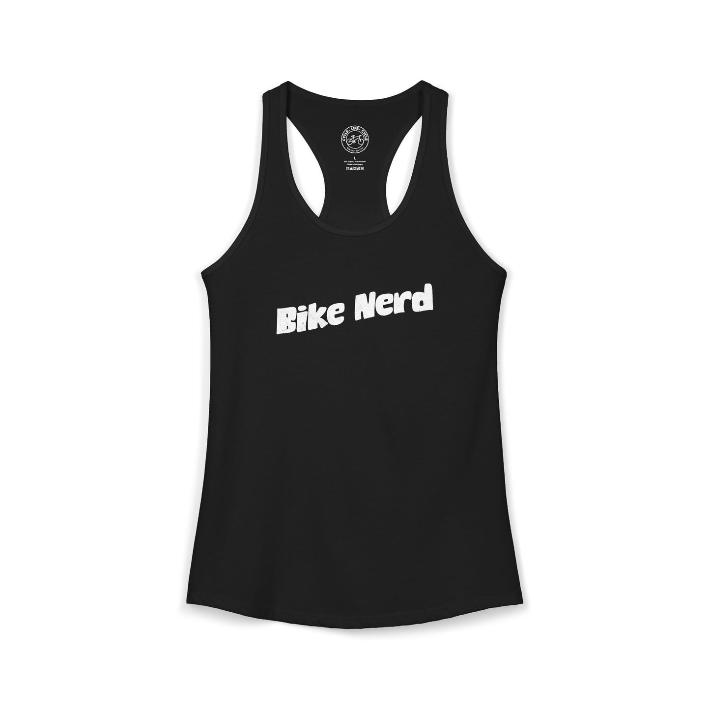 Bike Nerd Racerback Tank | Next Level 1533 Ideal Racerback | Cycling Humor Tank Top | Bike Lifestyle Women’s Tank