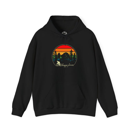 Happy Hours Cycling Hoodie | Gildan 18500 Heavy Blend | Sunset Bike Hoodie | Cycling Lifestyle Sweatshirt