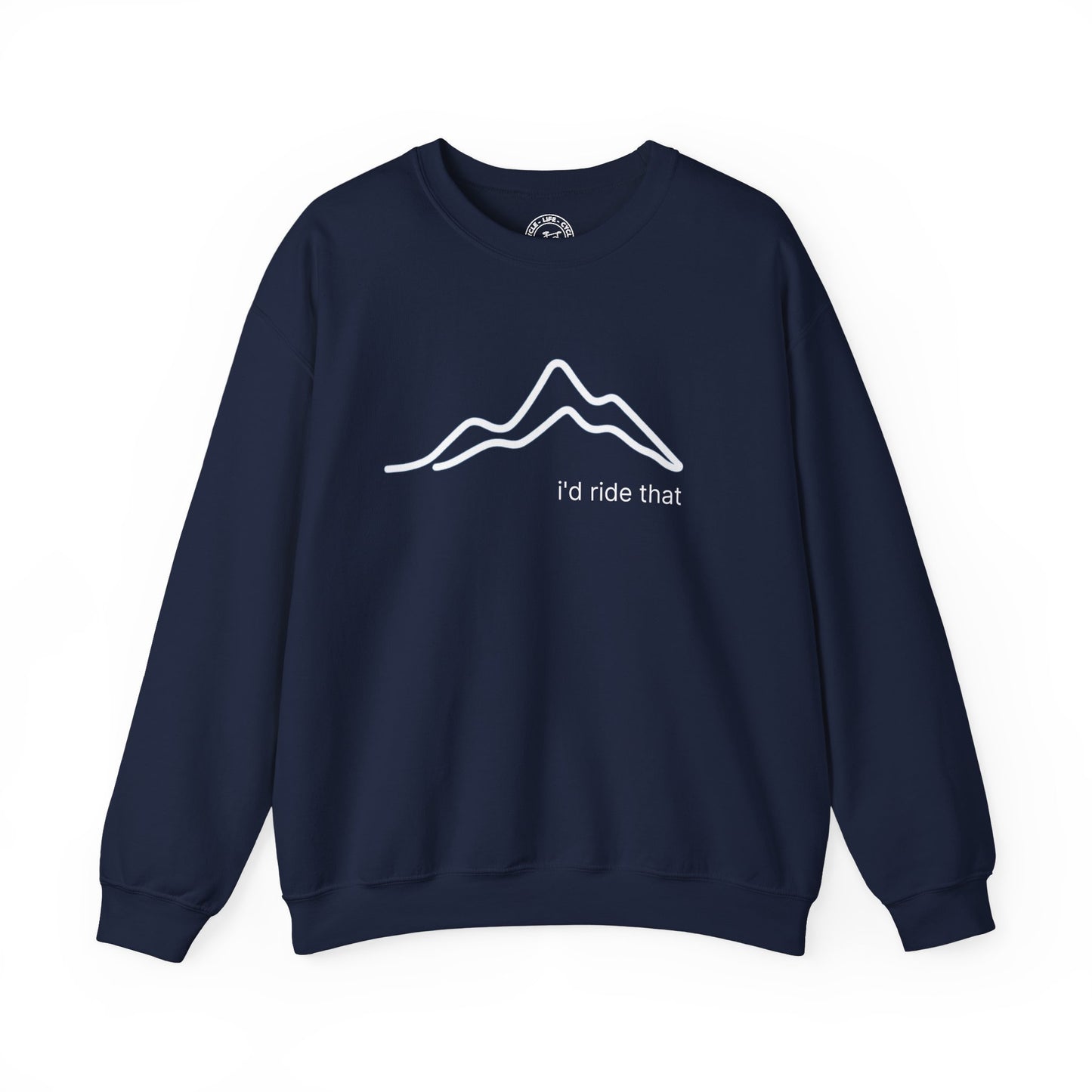 I’d Ride That Cycling Sweatshirt | Gildan 18000 Heavy Blend | Elevation Profile Bike Crewneck | Cycling Lifestyle Pullover