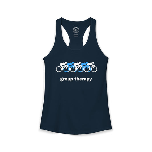 Group Therapy Cycling Racerback Tank | Next Level 1533 Ideal Racerback | Group Ride Tank Top | Bike Lifestyle Women’s Tank