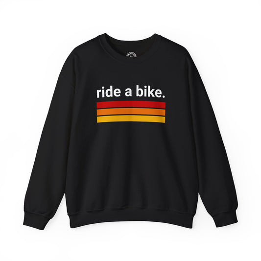 Ride a Bike Sweatshirt | Gildan 18000 Heavy Blend | Minimalist Cycling Crewneck | Bike Lifestyle Pullover