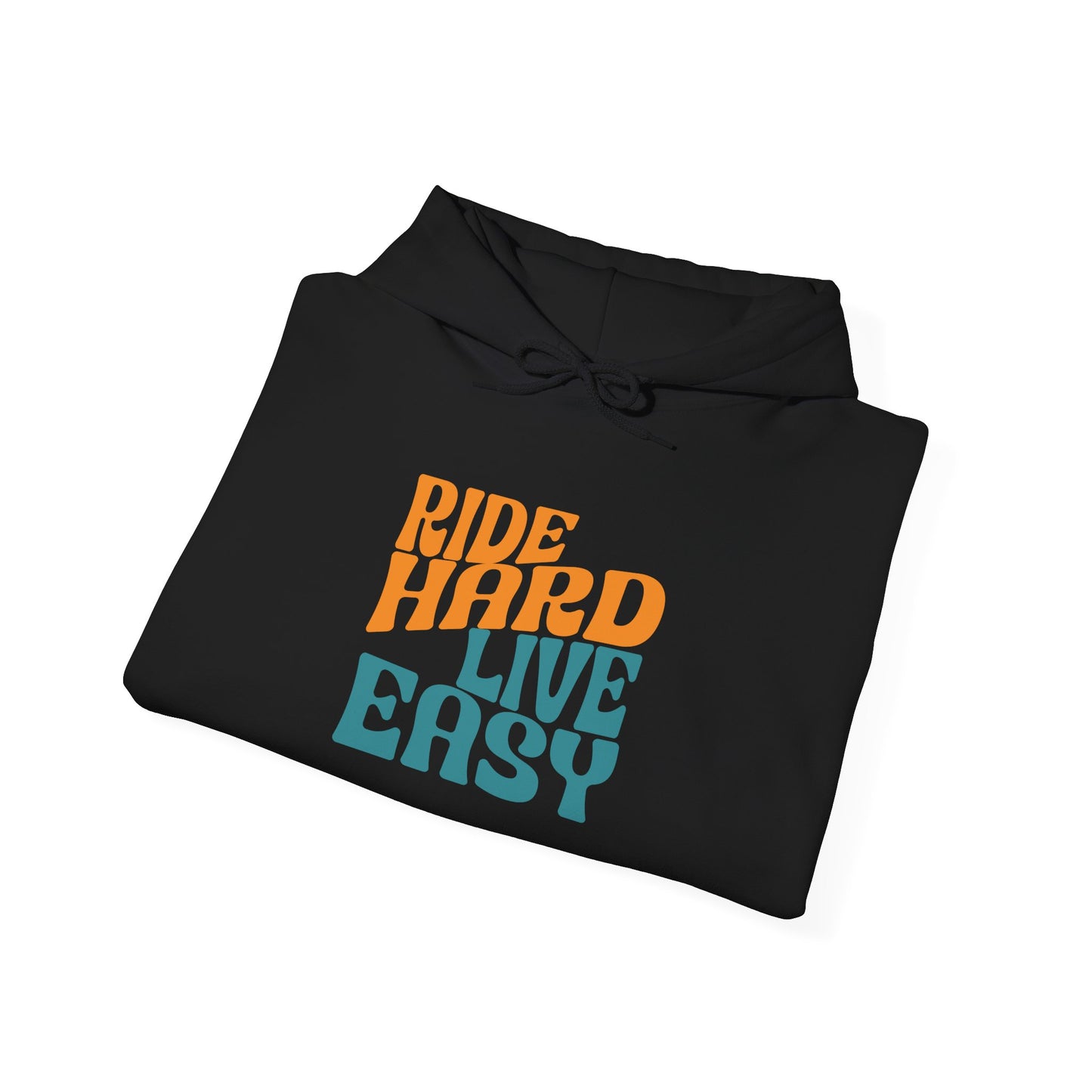 Ride Hard Live Easy Hoodie | Gildan 18500 Heavy Blend | Cycling Lifestyle Hoodie | Bike Mindset Sweatshirt