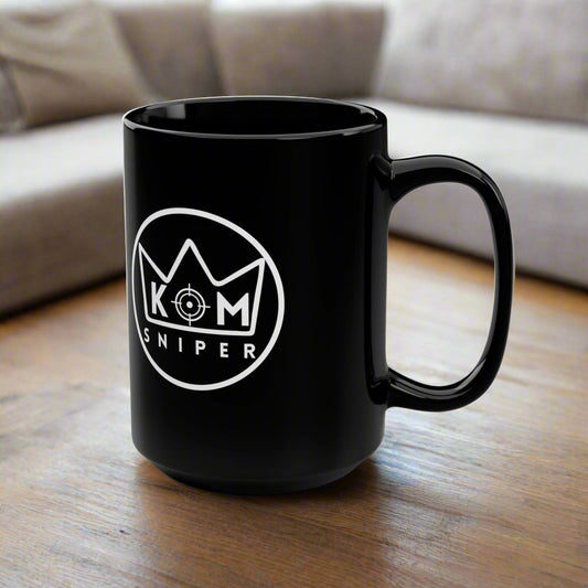 KOM Sniper Black Mug, 15oz