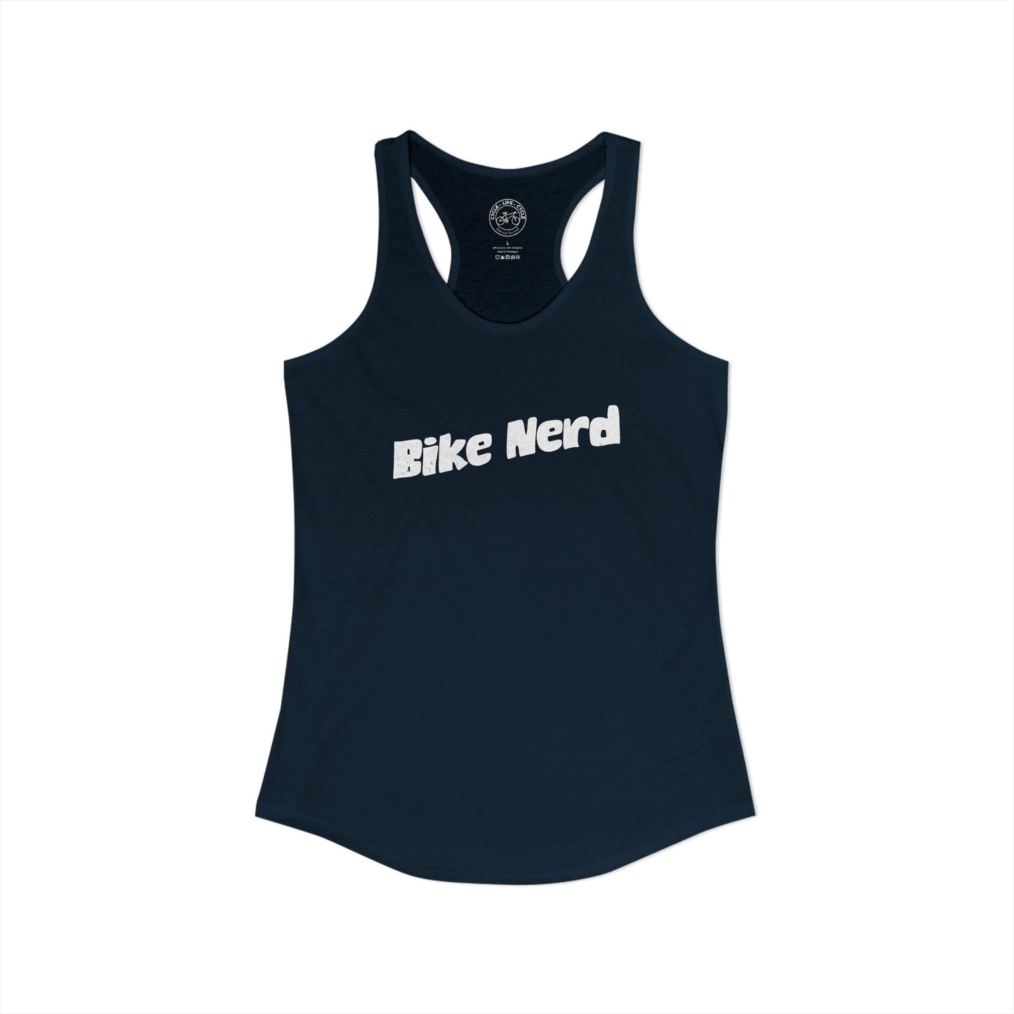 Bike Nerd Racerback Tank | Next Level 1533 Ideal Racerback | Cycling Humor Tank Top | Bike Lifestyle Women’s Tank