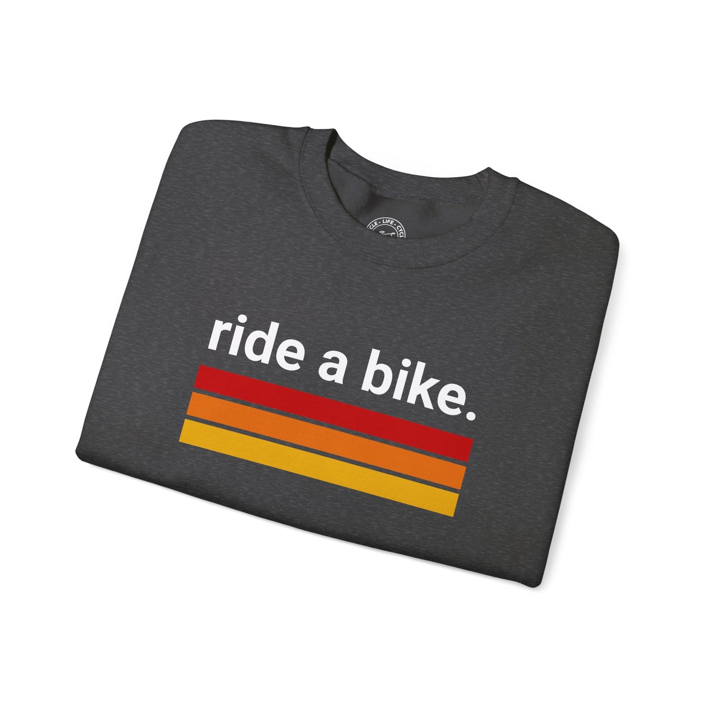 Ride a Bike Sweatshirt | Gildan 18000 Heavy Blend | Minimalist Cycling Crewneck | Bike Lifestyle Pullover