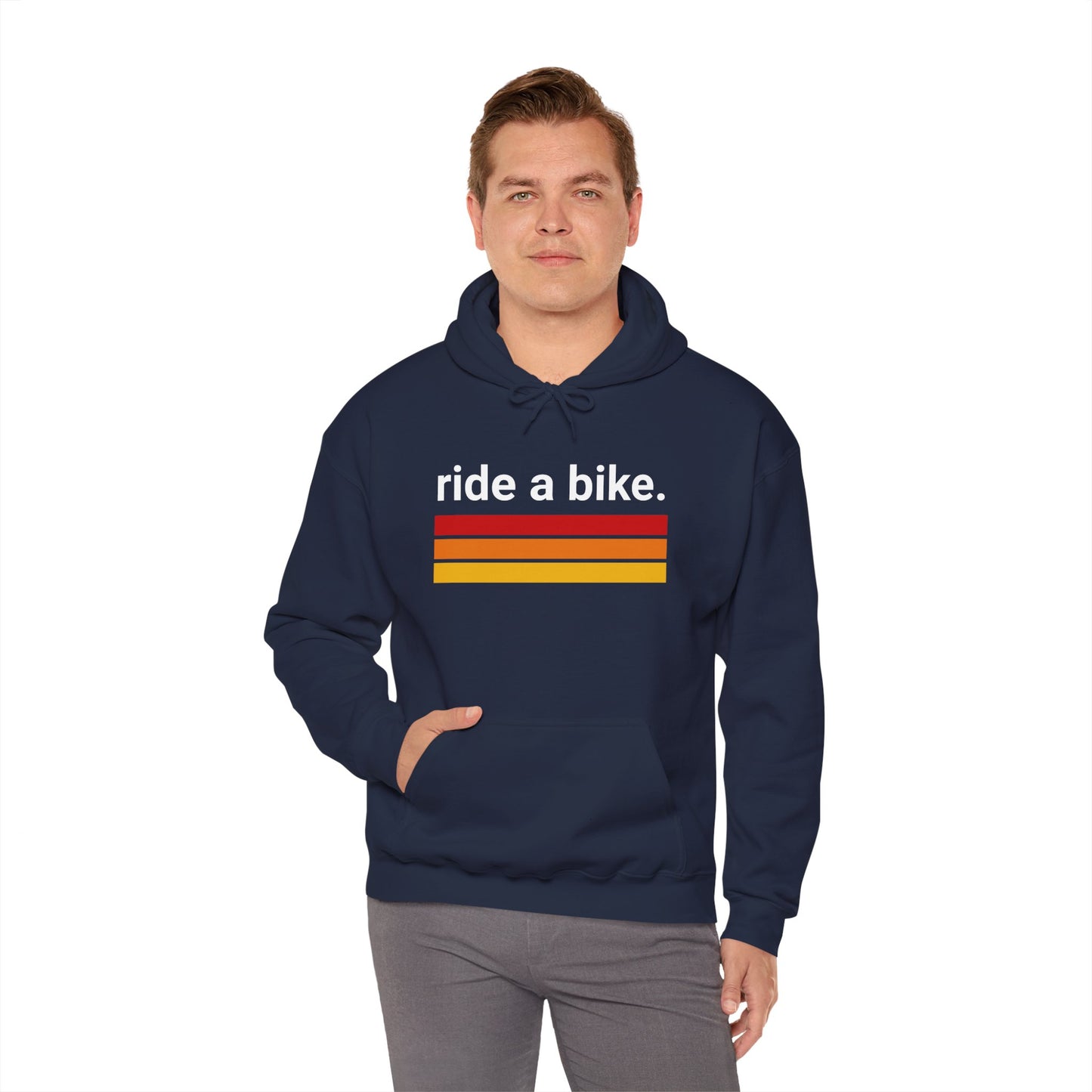 Ride a Bike Hoodie | Gildan 18500 Heavy Blend | Minimalist Cycling Hoodie | Bike Lifestyle Sweatshirt