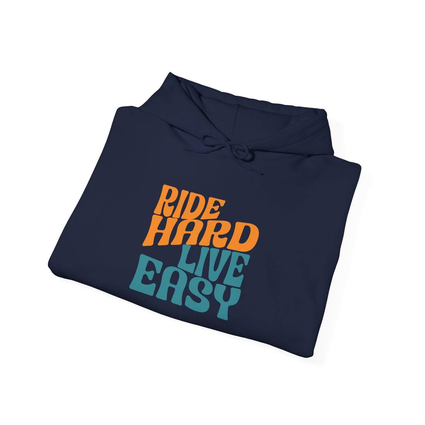 Ride Hard Live Easy Hoodie | Gildan 18500 Heavy Blend | Cycling Lifestyle Hoodie | Bike Mindset Sweatshirt