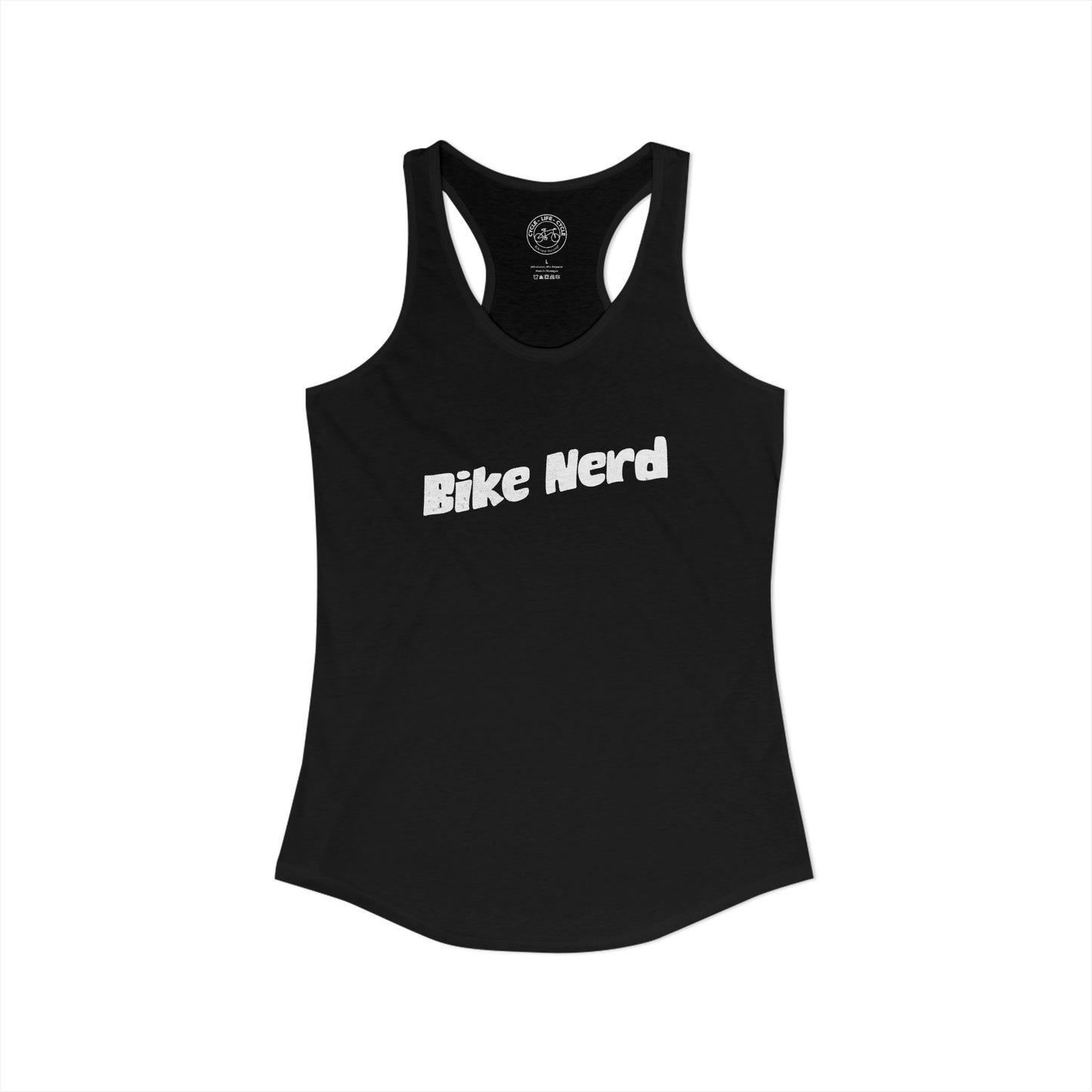 Bike Nerd Racerback Tank | Next Level 1533 Ideal Racerback | Cycling Humor Tank Top | Bike Lifestyle Women’s Tank