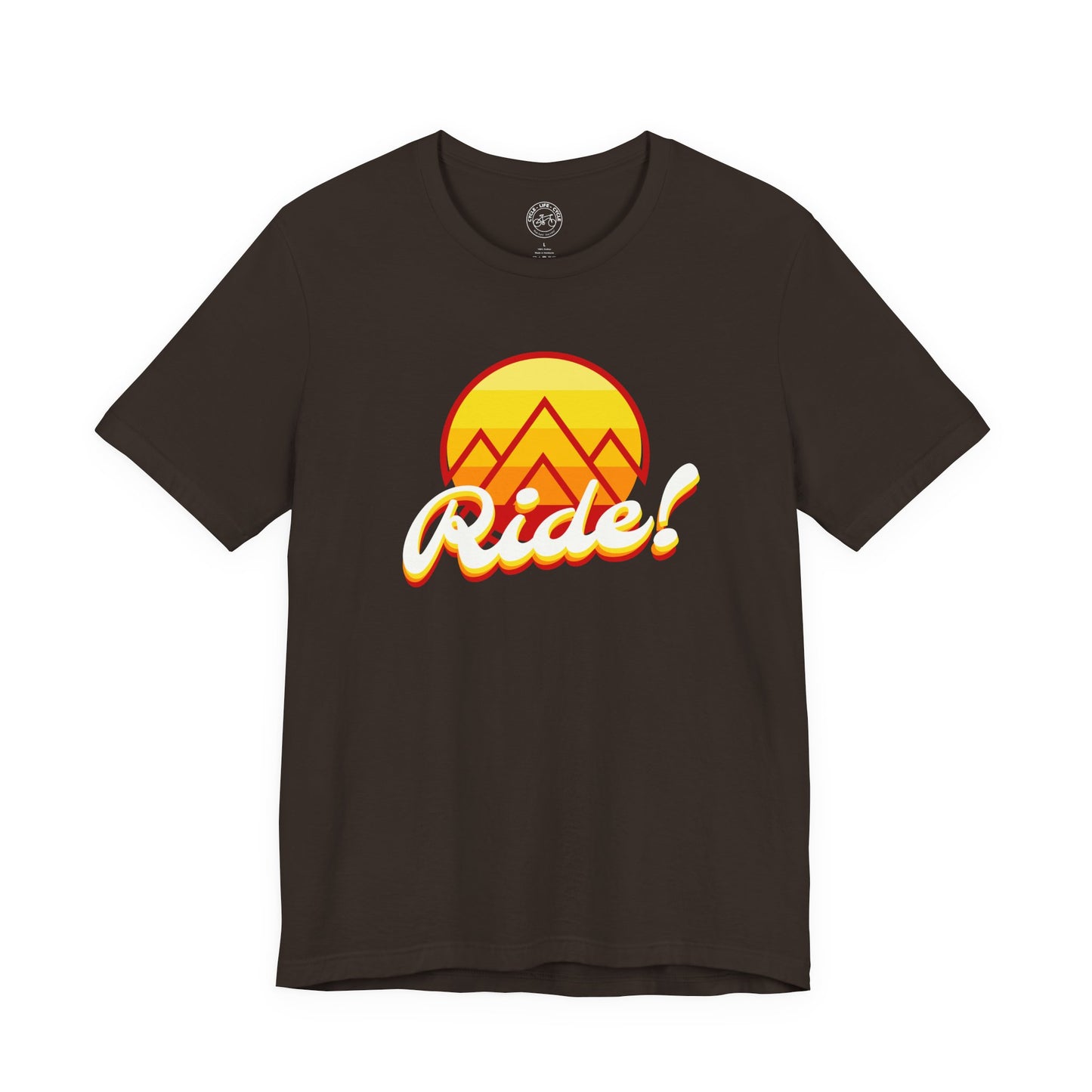 Ride T-Shirt | Bella + Canvas 3001 | Retro Mountain Cycling Shirt | Ride More Bike Tee | Not a Racer