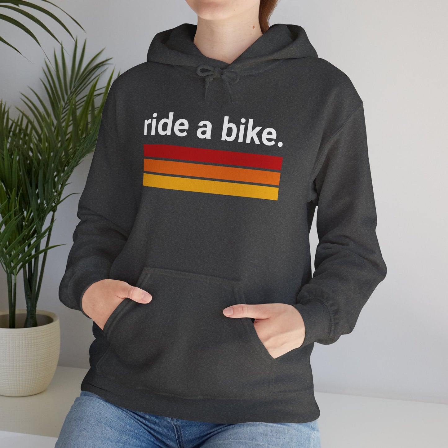 Ride a Bike Hoodie | Gildan 18500 Heavy Blend | Minimalist Cycling Hoodie | Bike Lifestyle Sweatshirt