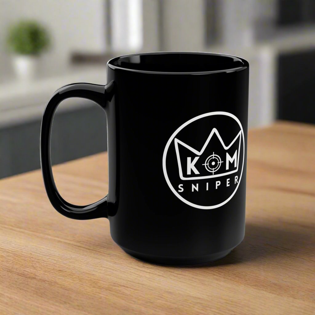 KOM Sniper Black Mug, 15oz